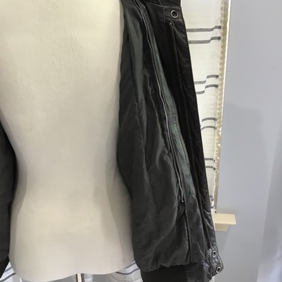 U2 Wear Me Out Mens Size 42 Vintage Brown Bomber Jacket 100% Genuine Leather 90s - Picture 9 of 16